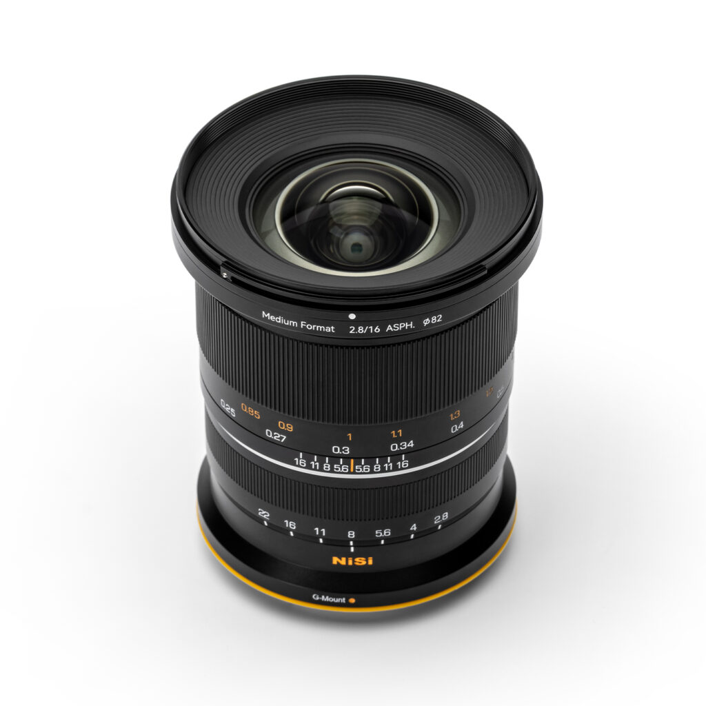 NiSi 16mm f/2.8 ASPH. Objetiva Ultra Grande Angular para Médio Formato